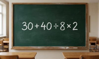 Poucos acertam de primeira: quanto é 30 + 40 ÷ 8 × 2? O resultado testa quem faz a conta rápido demais