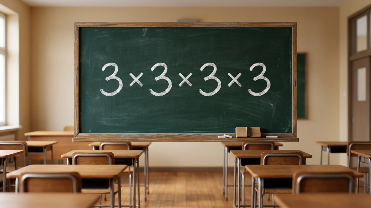 Apenas 1 em cada 5 acerta o resultado de primeira: quanto é 3 x 3 x 3 x 3?