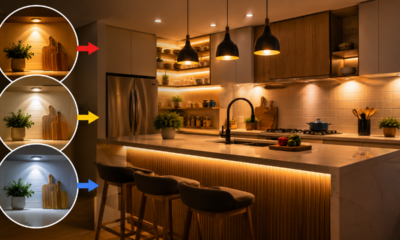 Designer de interiores ensina como valorizar a decoração da cozinha usando a temperatura de cor das lâmpadas para destacar os ambientes sem investir em móveis novos