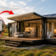 Casa modular de 50 m² chega fechada no tamanho de uma carga de caminhão, descarrega a si própria e se transforma em poucos minutos até virar uma residência completa com cozinha, banheiro, móveis, energia e armazenamento