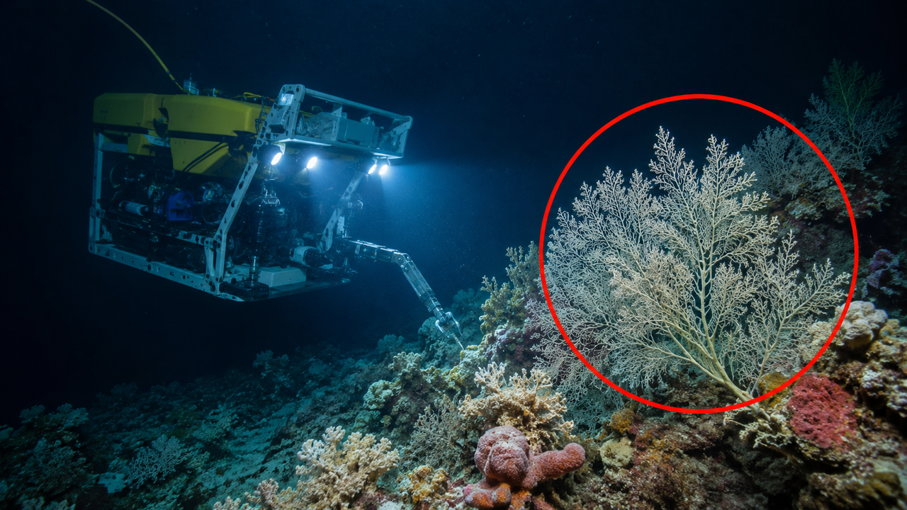 Robô enviado às profundezas do Oceano Pacífico encontra uma colônia gigantesca com milhões de corais distribuídos por uma área de 300 quilômetros quadrados