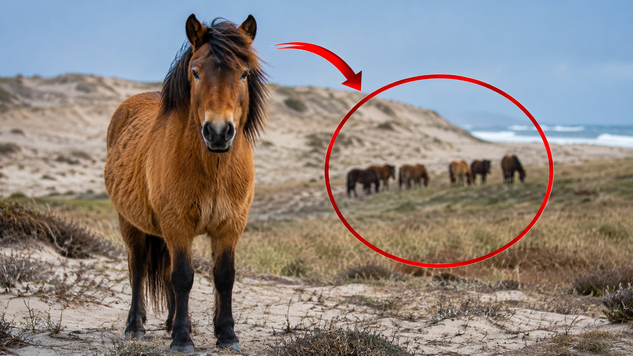 Sete cavalos deixados em uma ilha em 1883 deram origem a um grupo selvagem que intrigou naturalistas por décadas