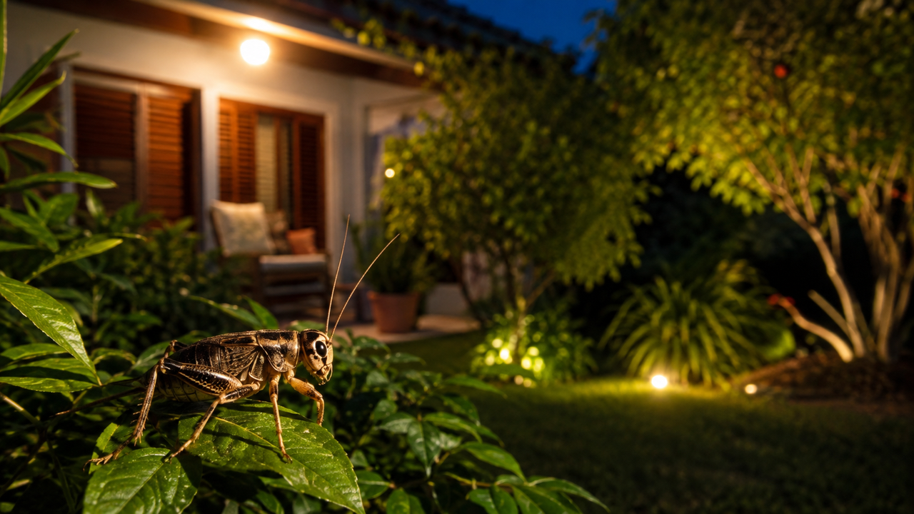 Se você ouve grilos em sua casa ou jardim durante a noite, nós explicamos o que isso significa e por que é bom