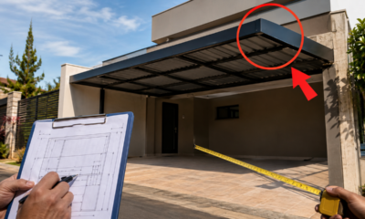 Morador instala cobertura acima do limite permitido na garagem e recebe notificação para adequar a estrutura com base na legislação municipal