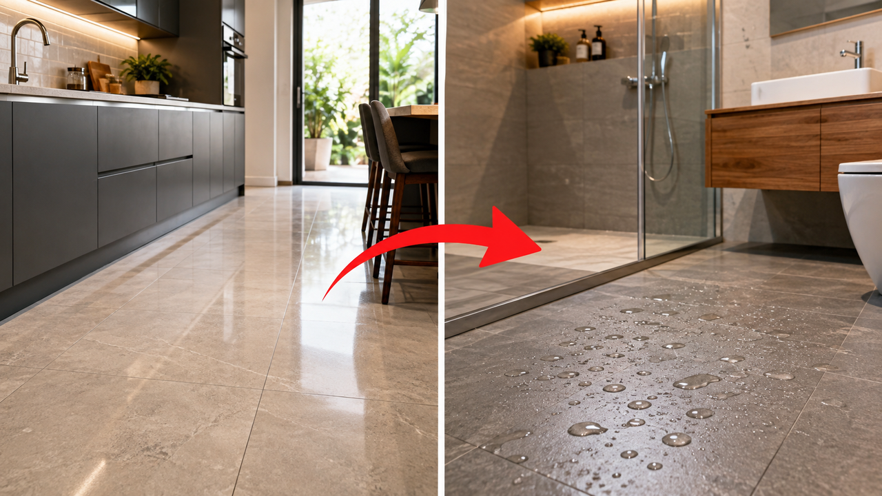 Cerâmica, porcelanato ou ladrilho hidráulico: entenda a diferença entre os materiais e veja qual é o melhor para resistir à água da cozinha e do banheiro