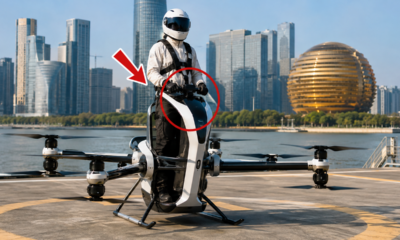 Uma aeronave elétrica de decolagem vertical chama atenção pelo controle por joystick e pela posição ereta do piloto, enquanto desafios de segurança e autonomia seguem no centro