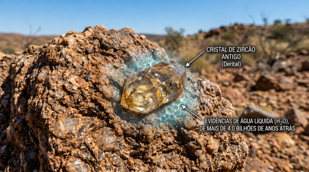 Cristal de zircão encontrado na Austrália tem 4,404 bilhões de anos e ajuda a revelar como era a Terra no início de sua história