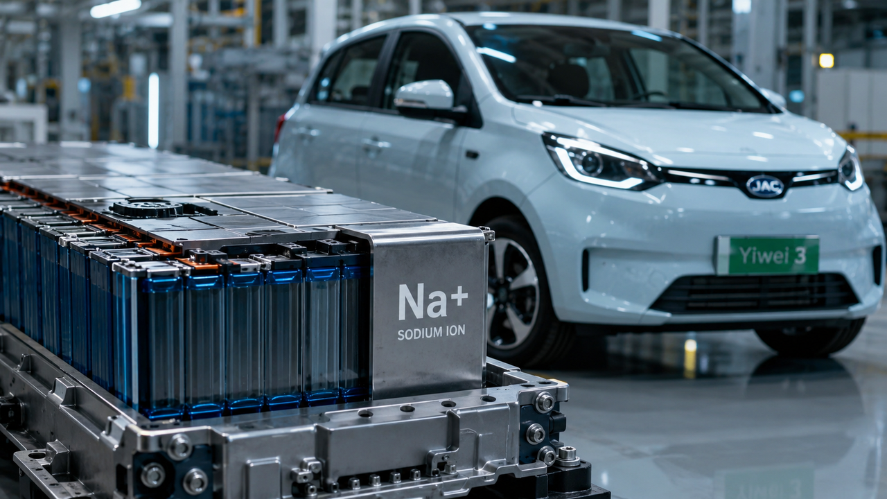 O primeiro carro de produção funciona com bateria de íons de sódio em vez de lítio