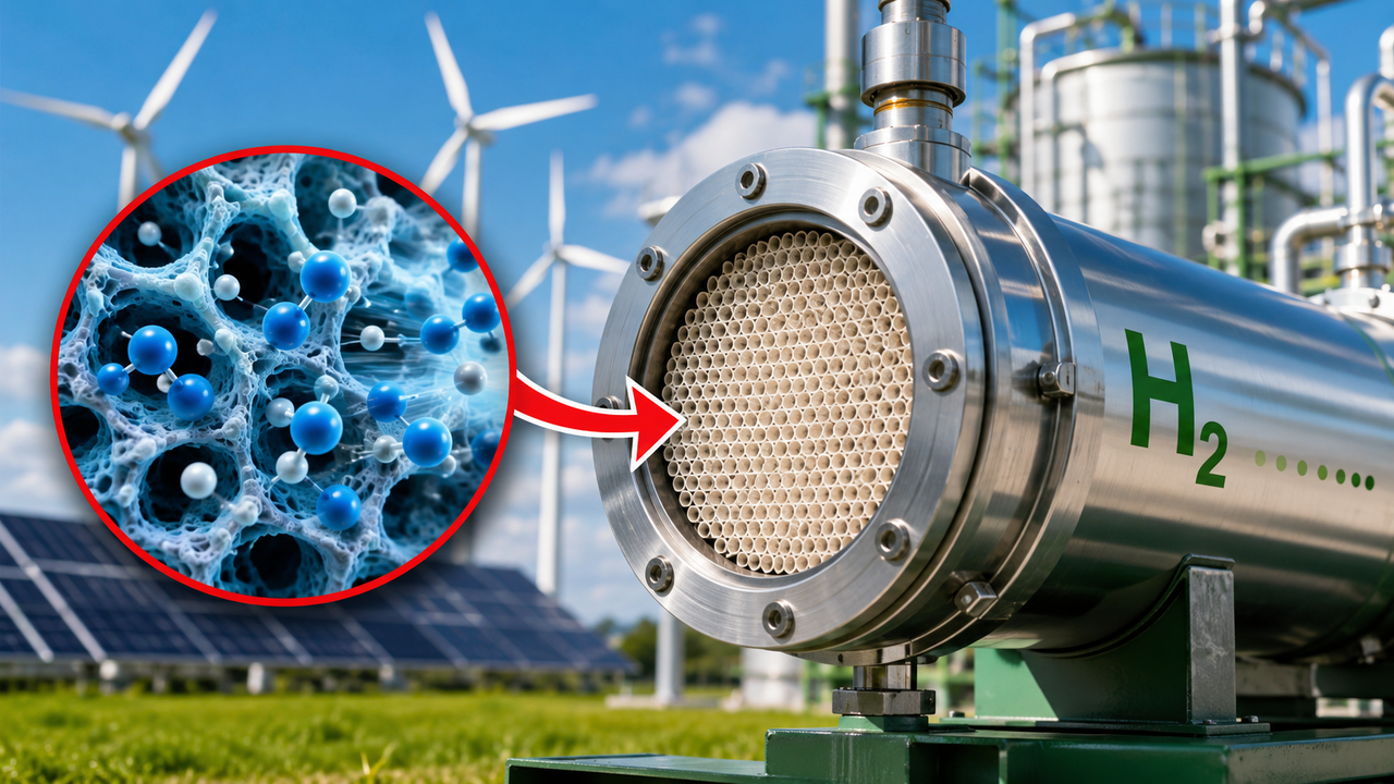 Cientistas desenvolveram uma membrana que melhora o processo de purificação do hidrogênio dez vezes