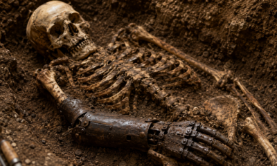 Arqueólogos da Baviera desenterraram um esqueleto medieval que tinha uma mão de ferro articulada no lugar do braço esquerdo