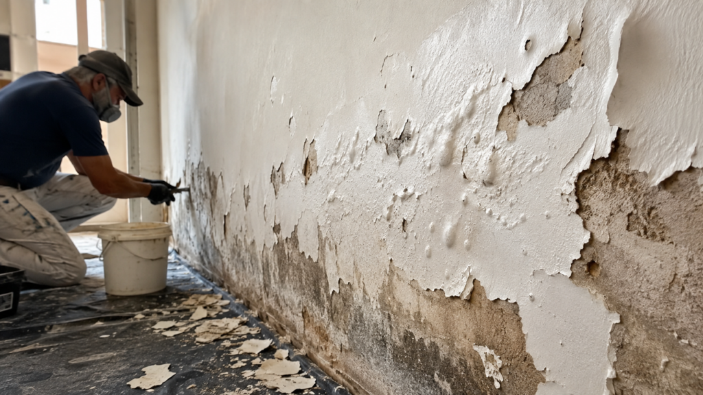 Como recuperar uma parede com infiltração e pintura descascada, eliminar a umidade e evitar que o problema volte