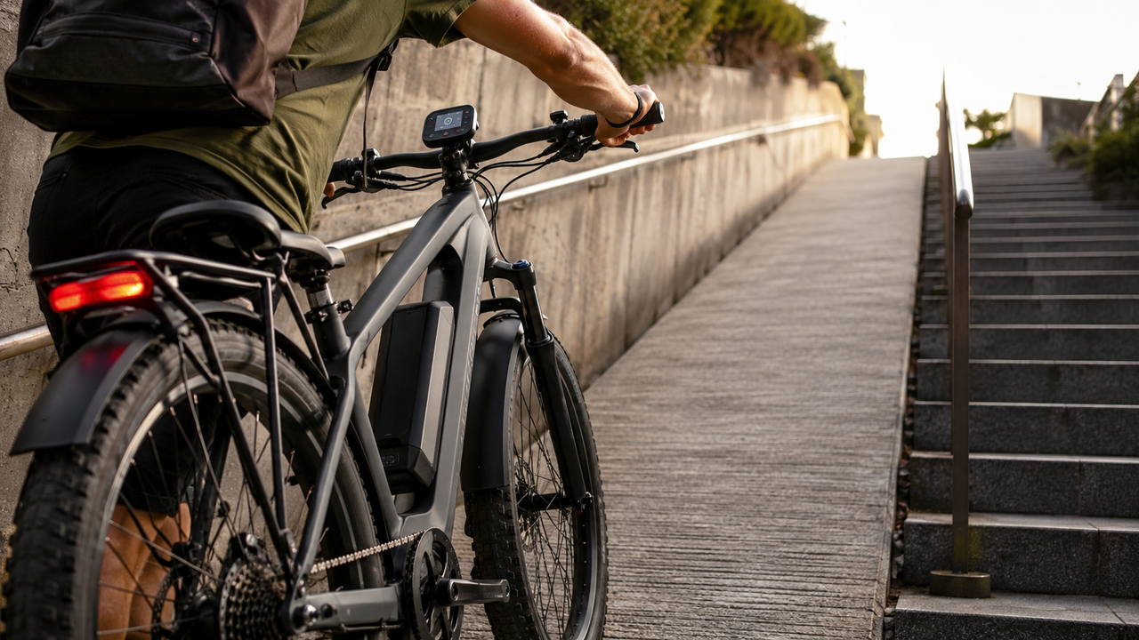 Função oculta: Basta pressionar e segurar o botão da e-bike