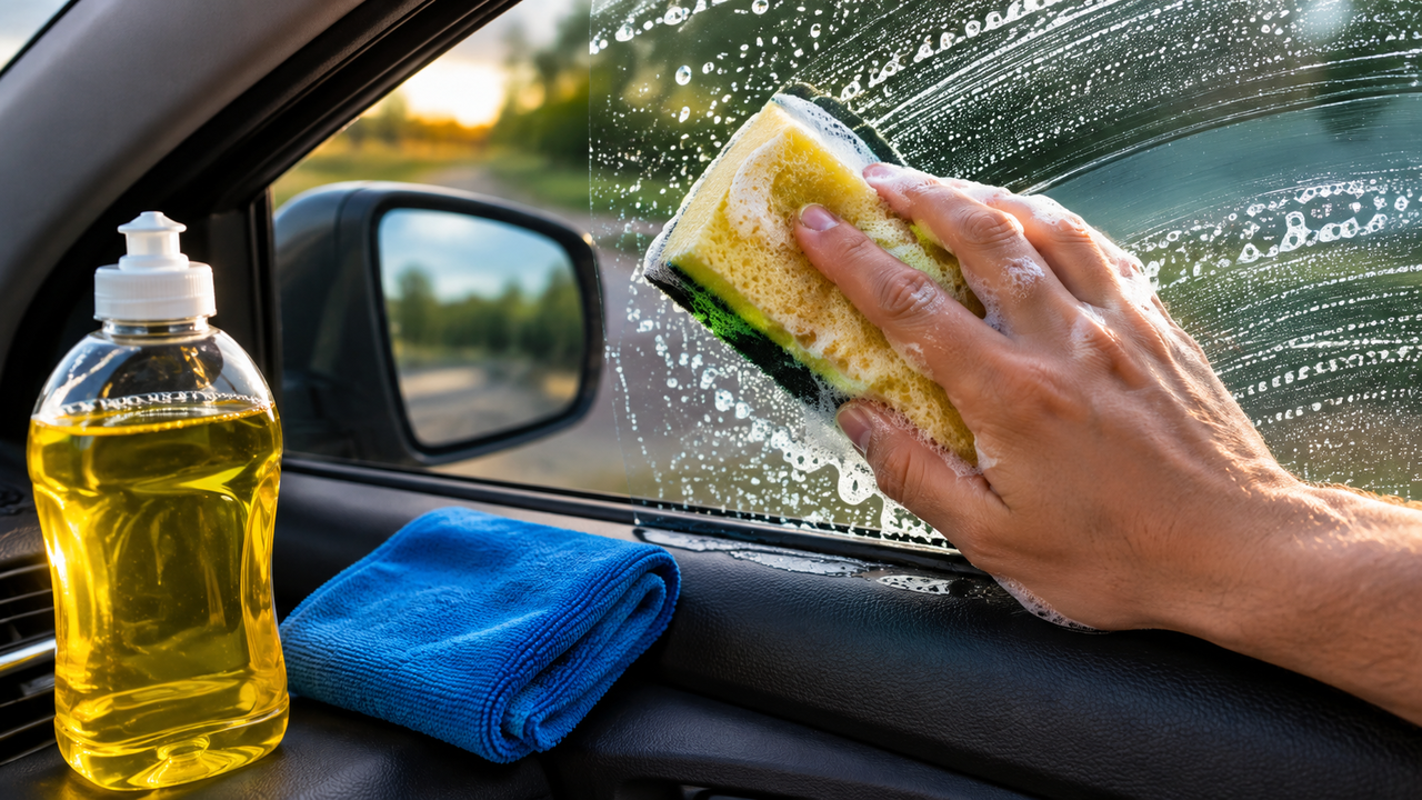 Detergente neutro nos vidros laterais do carro: o que ele pode fazer e como fazer a aplicação com cuidado