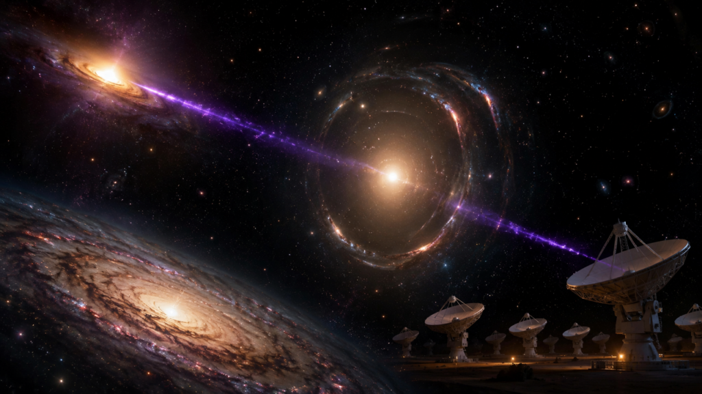 Astrônomos recebem um sinal laser de um objeto localizado a 8.000 milhões de anos-luz da Terra