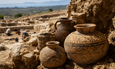 Cerâmica minoica de grande valor é encontrada preservada após permanecer escondida por mais de 3.000 anos sob uma antiga construção