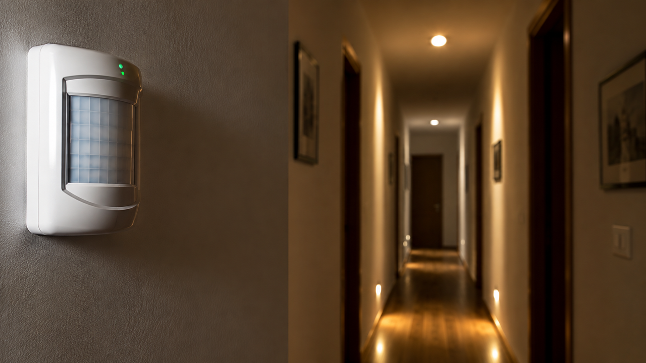 Morador instala sensor de presença no corredor para melhorar a segurança e descobre como escolher o ponto ideal para detectar movimentos