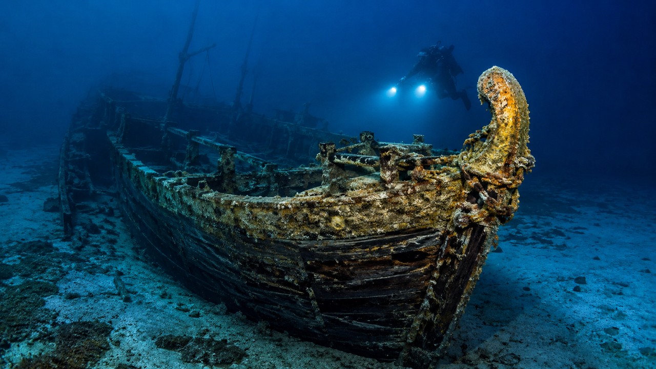 O naufrágio de um navio mercante francês do século XIX, raro no mundo, descoberto quase intacto no fundo do mar na Croácia