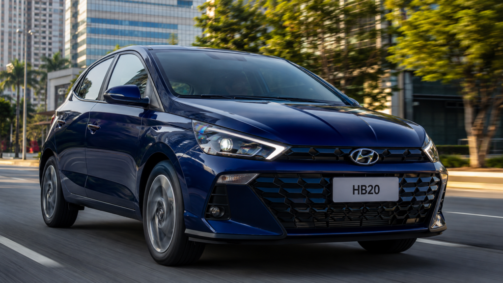 O Hyundai HB20 2026, com motor 1.0 turbo de até 120 cv e preço perto de R$ 110 mil, pode entregar desempenho equilibrado e economia para o Brasil