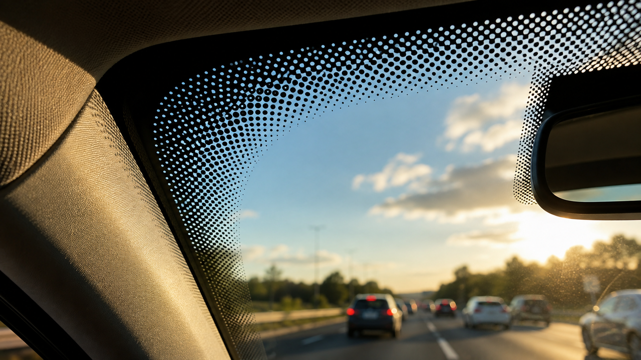 Aqueles pontos pretos ao redor do para-brisa do seu carro não são decoração; a frita cerâmica ajuda a proteger o adesivo da luz UV e reduz a distorção relacionada ao calor