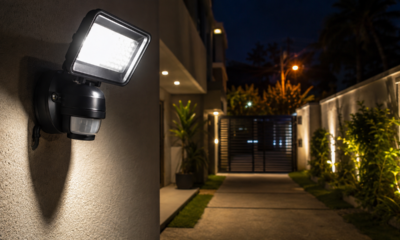 Morador coloca iluminação com sensor no quintal para acompanhar a movimentação e descobre como posicionar o equipamento corretamente