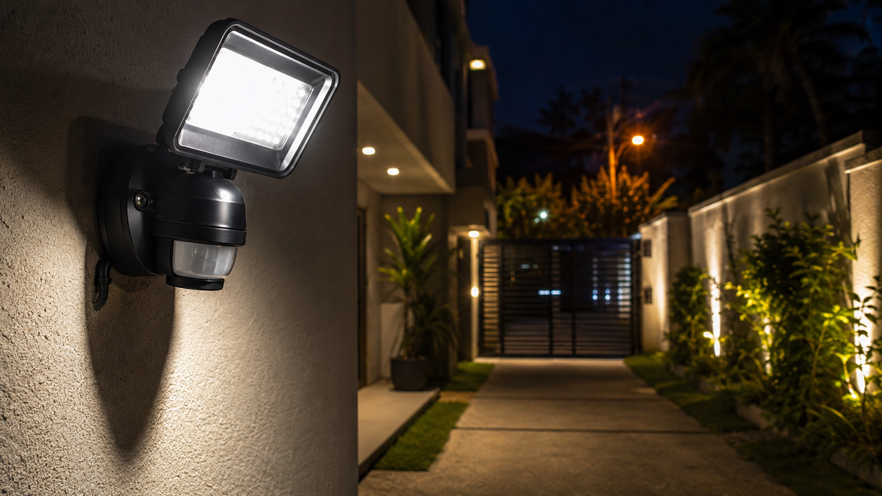 Morador coloca iluminação com sensor no quintal para acompanhar a movimentação e descobre como posicionar o equipamento corretamente