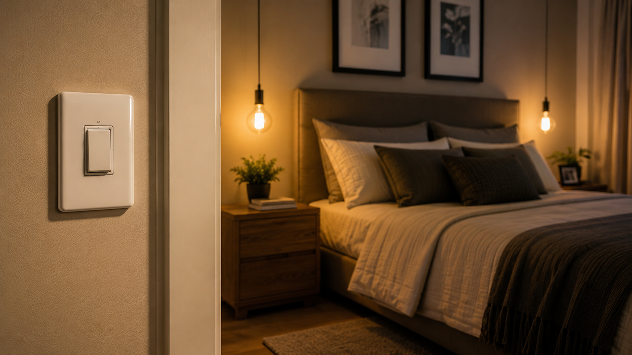 Onde instalar o interruptor do quarto para facilitar o acesso à iluminação e evitar mudanças na instalação elétrica