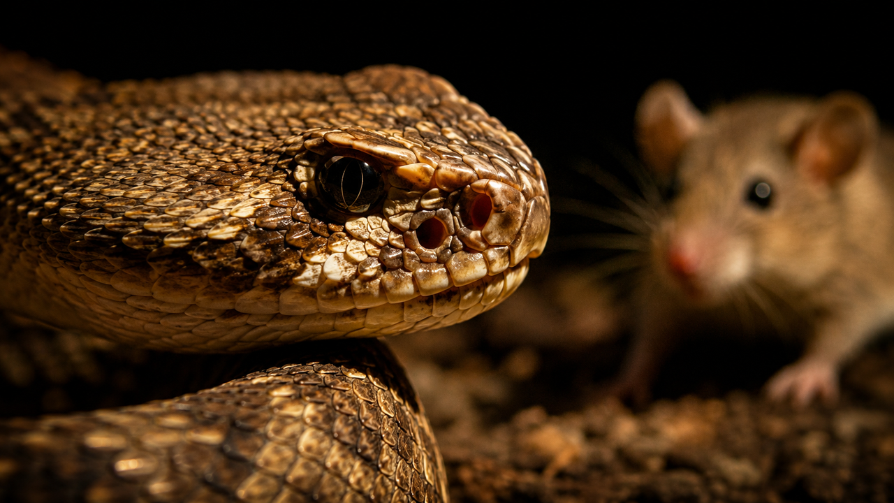 A cobra que consegue capturar presas maiores que a própria cabeça usando músculos, calor e movimentos precisos