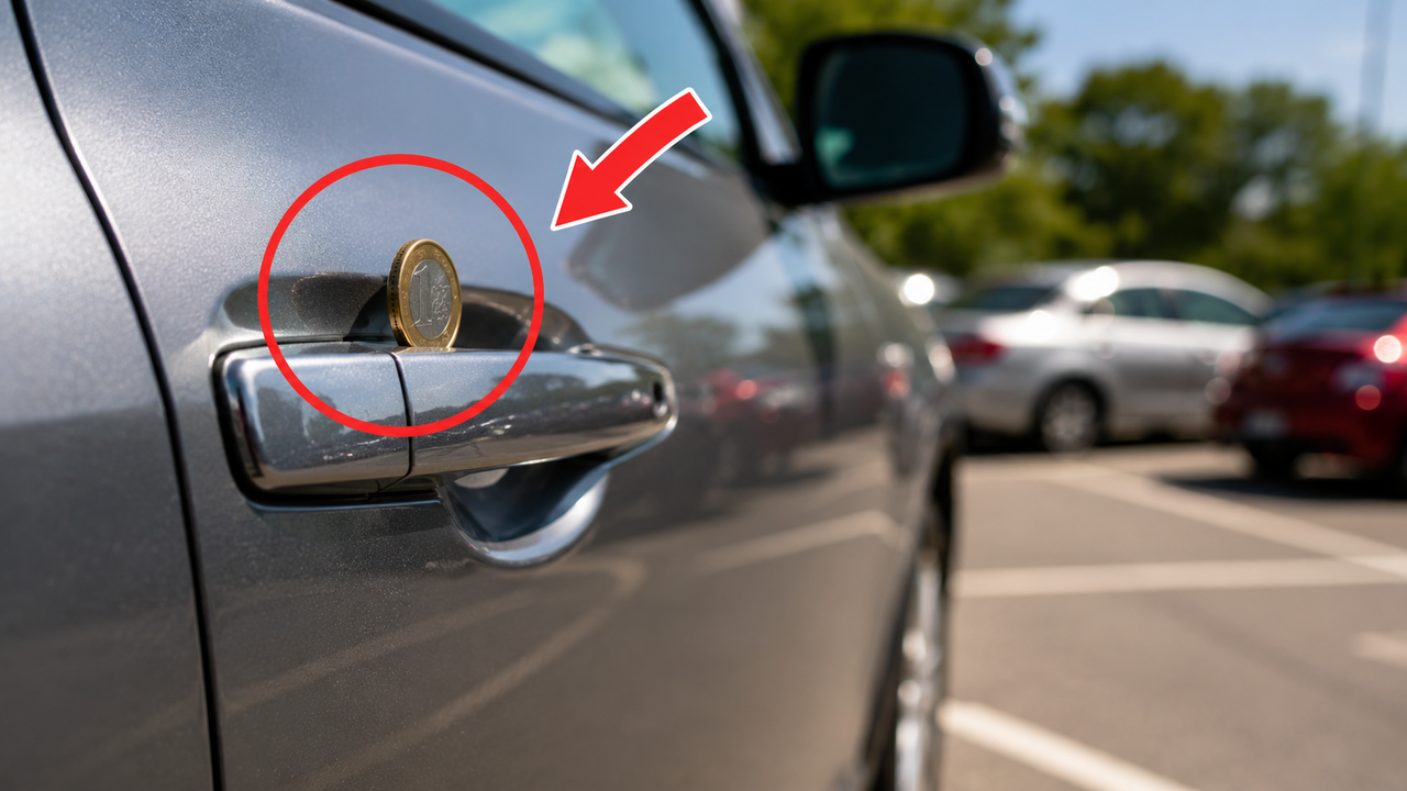 Encontrando uma moeda na maçaneta da porta do seu carro: o que isso significa e por que você precisa agir no momento