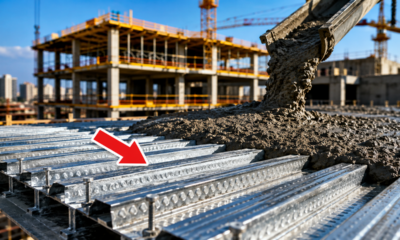 Construtoras estão trocando a laje maciça escorada por uma chapa de aço que vira laje sem uma única escora e que cinco pessoas montam a até mil metros quadrados por dia