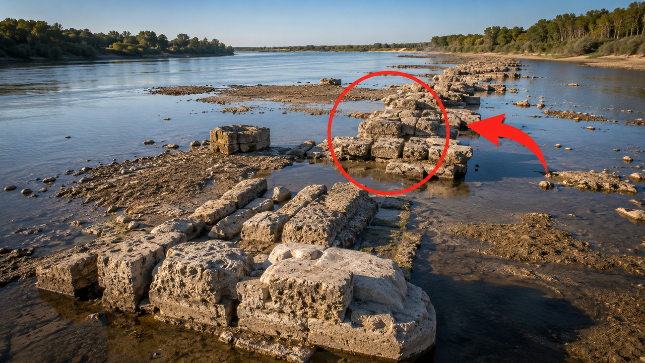 Baixo nível do Danúbio revela fundações da ponte de Constantino com quase 1.700 anos