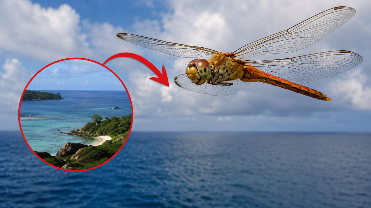 Biólogos descobriram que esta libélula é o inseto que percorre as maiores distâncias