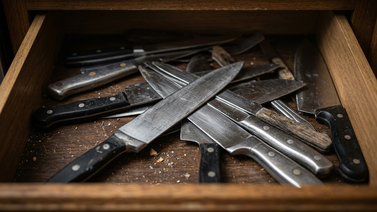 Guardar as facas de cozinha do jeito certo: o erro comum na gaveta que cega o corte das lâminas em um mês e a técnica magnética que salva o fio
