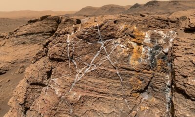 Uma rocha apelidada de Cheyava Falls apresenta compostos orgânicos e minerais formados em contato com água. A NASA avalia se os sinais podem indicar vida antiga