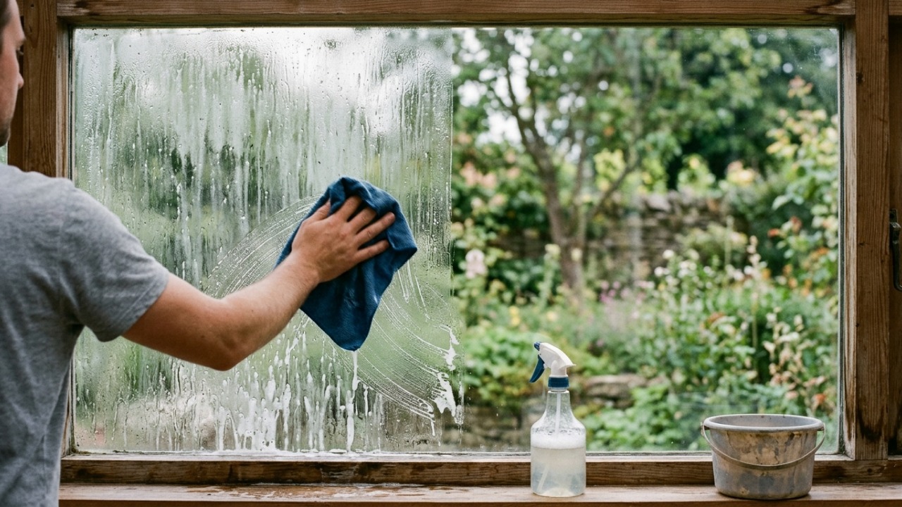 Nem sol forte nem produto caro: o truque com detergente que pode deixar as janelas mais limpas