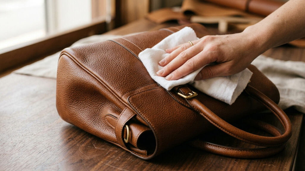 Limpar jaquetas e bolsas de couro com pano quase seco e vinagre: a técnica rápida que salva o material do ataque de fungos sem manchar a peça