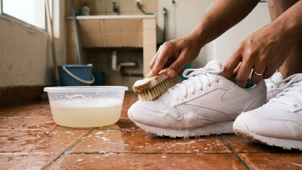 Nem shampoo, nem sabão em pó: a maneira certa de lavar tênis brancos e evitar que fiquem amarelados