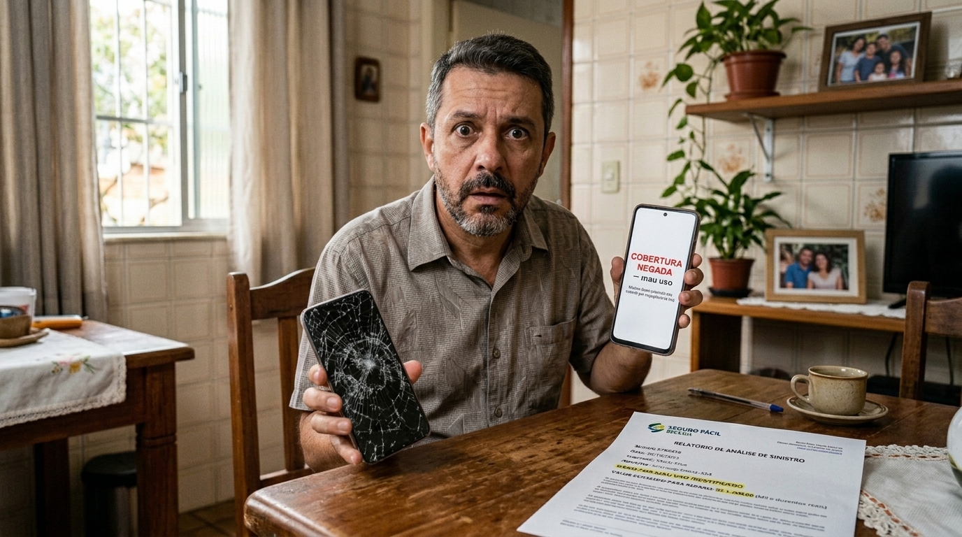 Cliente faz seguro de celular de R$ 1.200 por mês, aparelho cai e quebra a tela, seguradora nega a cobertura alegando "mau uso" e Procon reverte a decisão em 11 dias