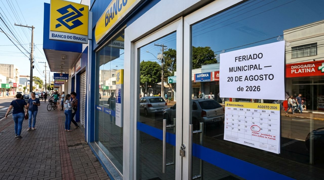 Bancos e repartições fecham nesta quinta-feira, 20 de agosto, e moradores devem antecipar serviços