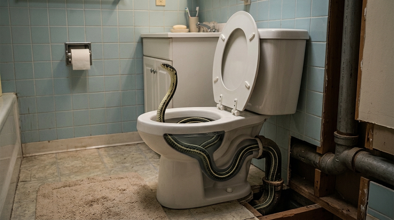 Cobras invadem carros, motos e vasos sanitários em busca de calor e alimento; tubulações e esgotos facilitam a entrada nas casas
