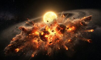 Astrônomos acabaram de observar dois planetas colidindo um com o outro a 11.000 anos-luz de distância