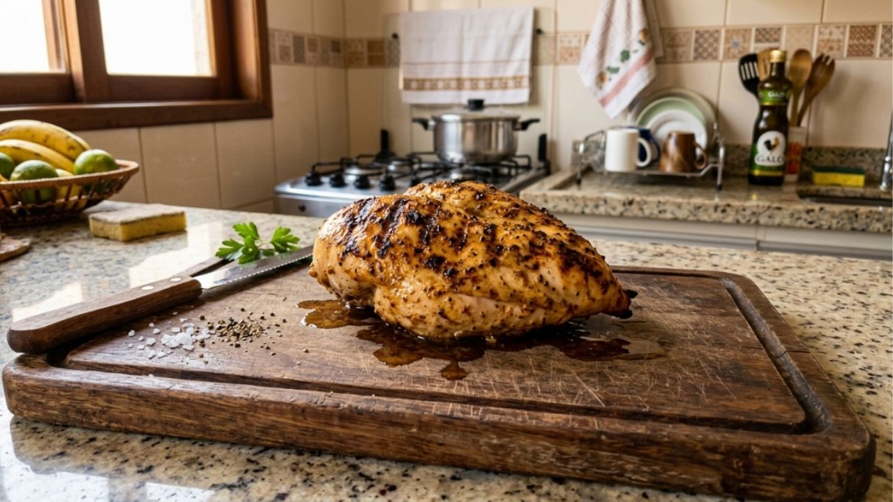 Como deixar o frango grelhado macio sem ficar borrachudo: 3 dicas práticas que vão mudar seu jantar fitness