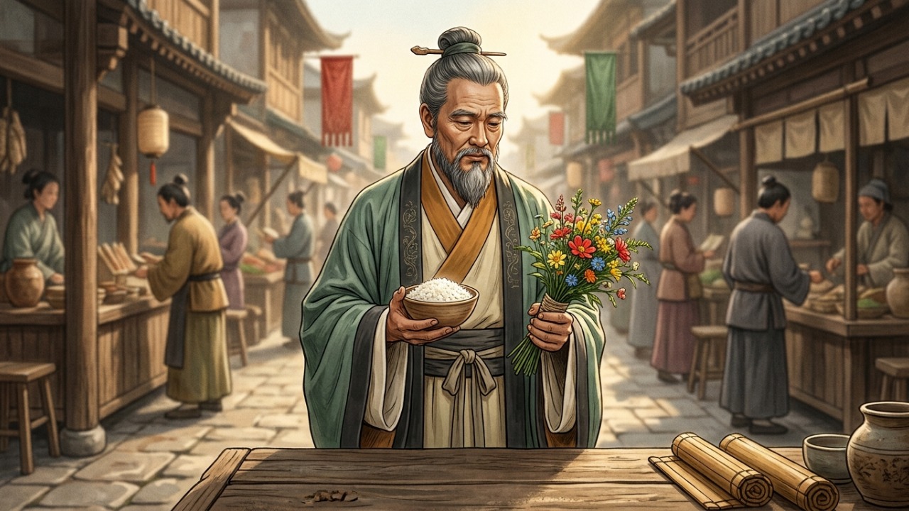 O que significa a frase de Confúcio: “Compro arroz para viver e flores para ter algo pelo que viver”?