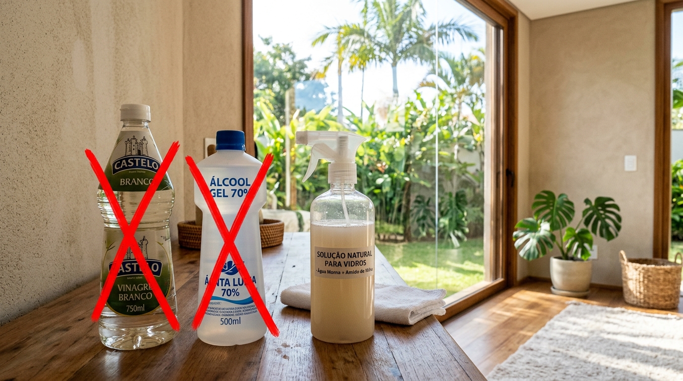 Não é o vinagre, nem o álcool: o item ideal para limpar vidros sem deixar mancha, segundo diaristas experientes