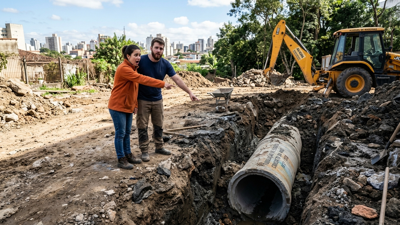 Casal compra terreno de R$ 60 mil, descobre tubulação de esgoto da cidade no meio do lote e Justiça manda a prefeitura indenizar por perda de área