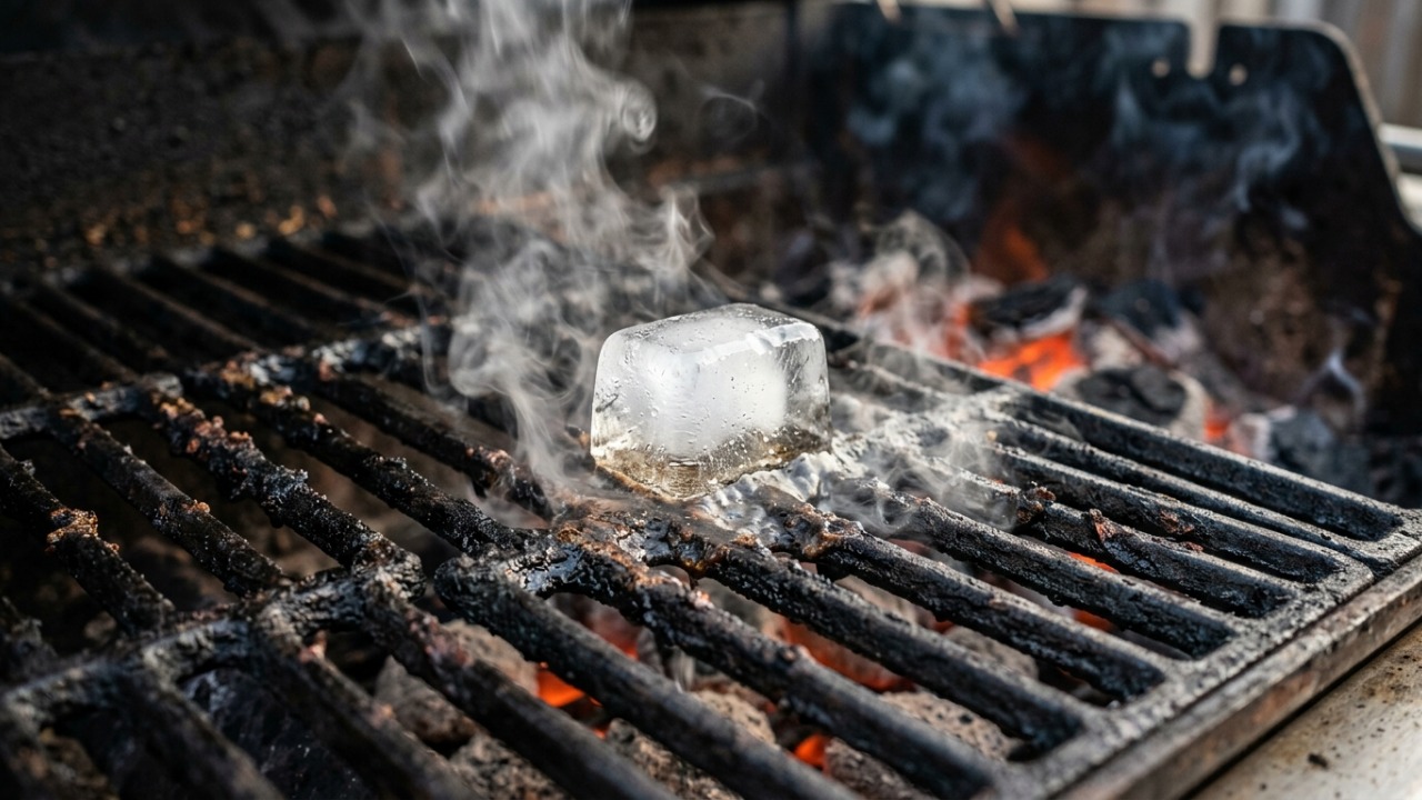Esfregar cubos de gelo na grelha da churrasqueira ainda quente: para que serve esse truque e por que tanta gente faz depois de assar carne