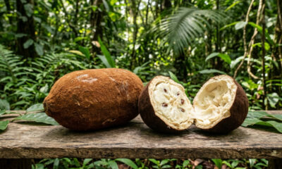Conhecido como o cacau da floresta: a fruta de casca dura marrom esconde uma polpa branca azedinha que faz o melhor suco tropical do país