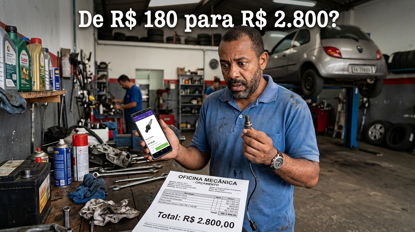Mecânico cobra R$ 2.800 por troca de peça que custa R$ 180 na internet e cliente descobre que oficinas não são obrigadas a usar peças indicadas pelo fabricante mas devem informar a procedência