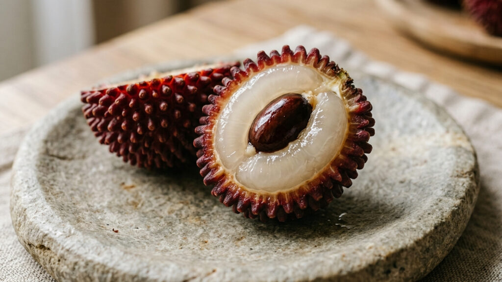 Adeus, lichia: essa fruta exótica asiática tem o exterior idêntico, mas esconde uma polpa suculenta com sabor de jaca doce misturada com morango