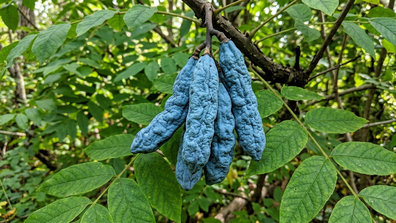 Os bizarros dedos de morto da natureza: a fruta asiática que tem formato de salsichas azuis neon e esconde um recheio de gelatina transparente