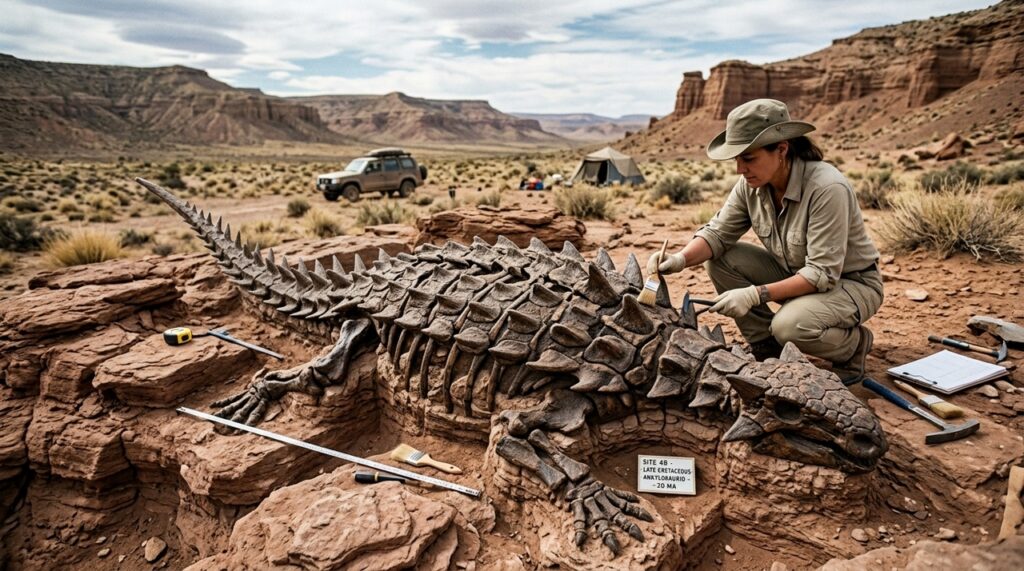 Pesquisadores argentinos encontram fósseis de 70 milhões de anos escondidos em camadas de arenito e descoberta revela detalhes inéditos sobre a evolução desses dinossauros